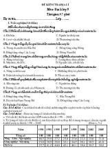 Đề 2 kiểm tra địa lí môn- Địa lí lớp 9 thời gian 45 phút